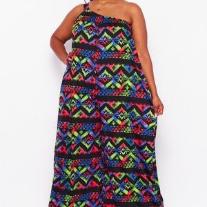 Blue -  Neon  Beauty in a Jumpsuit